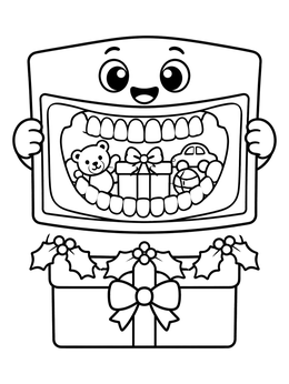 Free printable Surprise Dental X Ray Box coloring page
