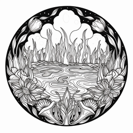 Swamp Wonderland Coloring - Coloring Page