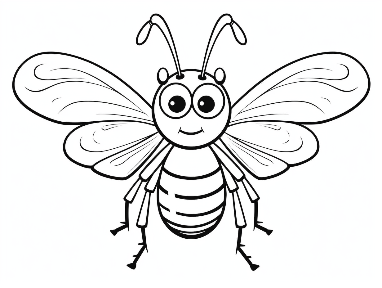 Sweet Insect Coloring Sheet - Coloring Page