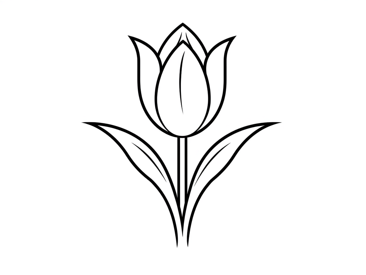 Sweet Tulip Coloring Page - Coloring Page