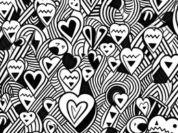 Free printable Sweet Valentine's Hearts To Color coloring page