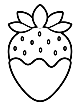 Free printable Chocolate Dipped Strawberry coloring page