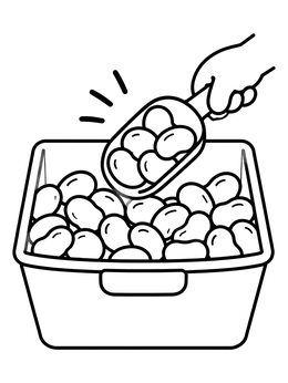 Free printable Scooping Jelly Beans From Bulk Bin coloring page