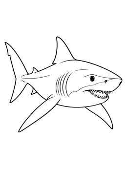 Free printable Swimming Mako Shark coloring page