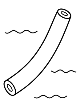 Free printable Curved Foam Pool Noodle coloring page