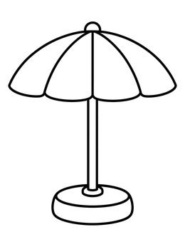 Free printable Simple Patio Umbrella In Stand coloring page
