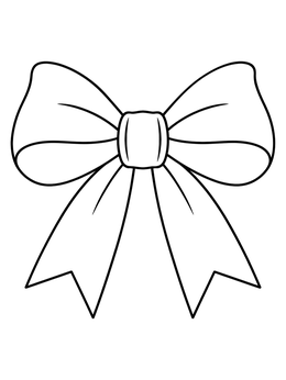 Free printable Symmetrical Holiday Ribbon Bow coloring page