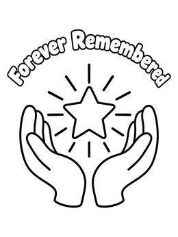 Free printable Gentle Hands Holding Shining Star coloring page