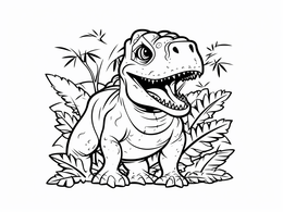 T Rex Coloring Adventure coloring page