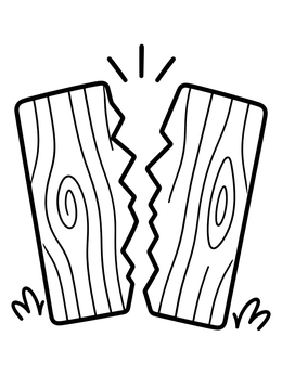 Free printable Broken Martial Arts Board coloring page