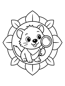 Free printable Tasmanian Devil Detective With Magnifying Glass coloring page