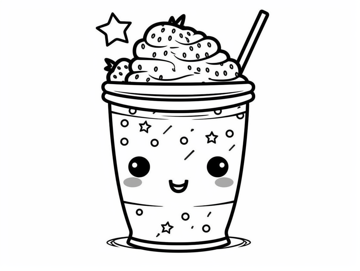 Tasty Smoothie Coloring Page - Coloring Page