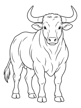 Taurus the Bull Zodiac Art coloring page