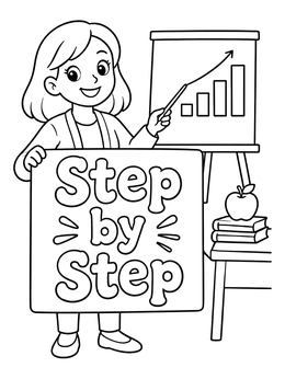 Free printable Teacher With Goal Setting Chart coloring page