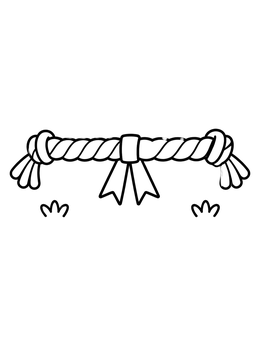 Free printable Tug Of War Rope With Ribbon coloring page