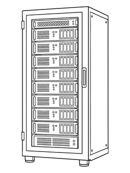 Free printable Data Center Computer Server Rack coloring page
