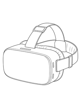 Free printable Virtual Reality Headset Gadget coloring page