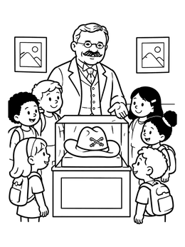 Free printable Museum Tour With Theodore Roosevelt coloring page