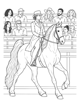 Free printable Tennessee Walking Horse In Arena coloring page