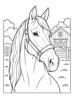 Free printable Tennessee Walking Horse At The Farm coloring page