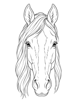 Free printable Tennessee Walking Horse Head Portrait coloring page