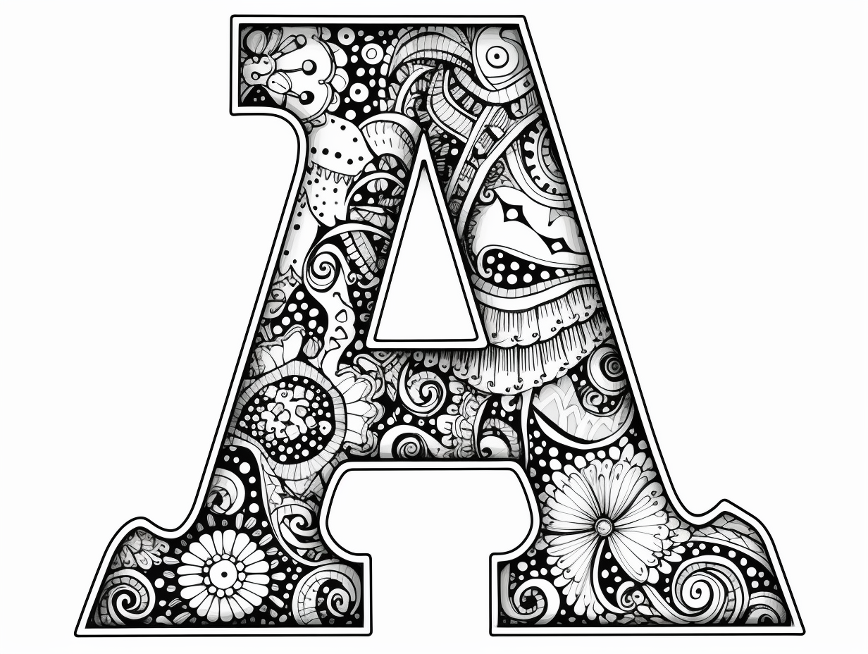 Terrific Letter A Coloring - Coloring Page