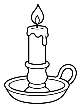 Free printable Cozy Vintage Chamber Candle coloring page