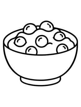Free printable Bowl Of Cranberry Sauce coloring page