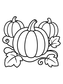 Free printable Pumpkins On The Vine coloring page