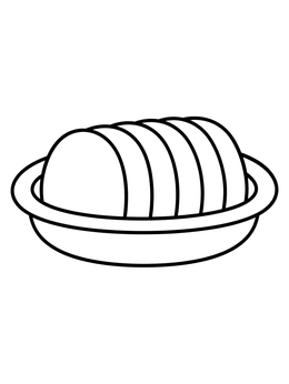 Free printable Sliced Cranberry Sauce On Plate coloring page