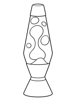 Free printable Retro Groovy Lava Lamp coloring page