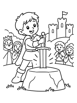 Free printable Young Arthur And The Magic Sword coloring page