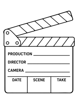 Free printable Director Clapperboard coloring page