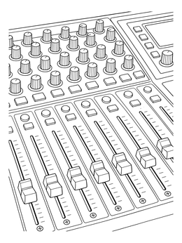 Free printable Theatre Sound Mixing Console coloring page