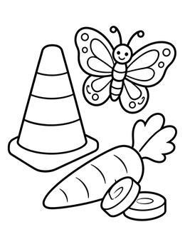 Free printable Things That Are Orange coloring page