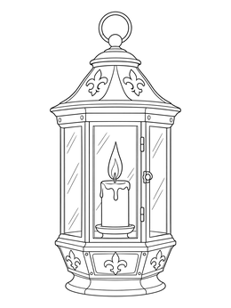 An ornate church lantern in this third sunday of advent coloring page.