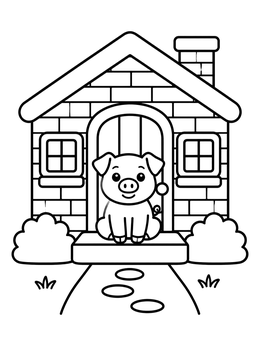 Free printable Little Pig By Brick House coloring page