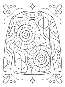 Free printable Long Sleeve Dual Bullseye Shirt coloring page