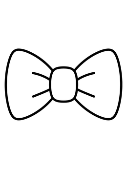 Free printable Simple Symmetrical Bow Tie coloring page