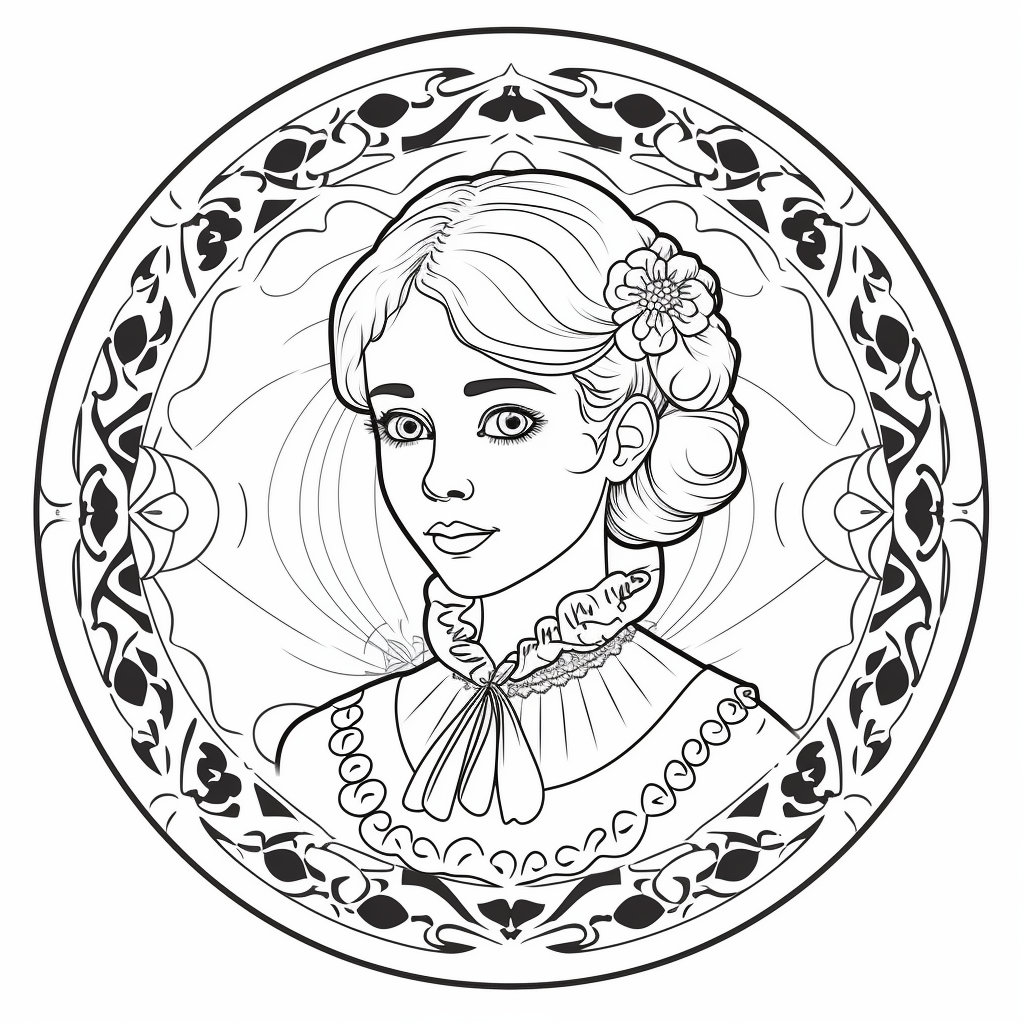 Timeless Jane Austen Characters - Coloring Page