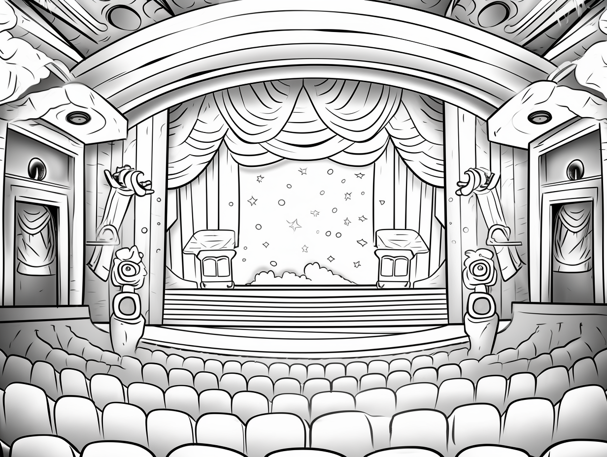 Timeless Theatre Coloring Sheets Coloring Page