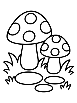 Free printable Toadstools By The Stepping Stones coloring page