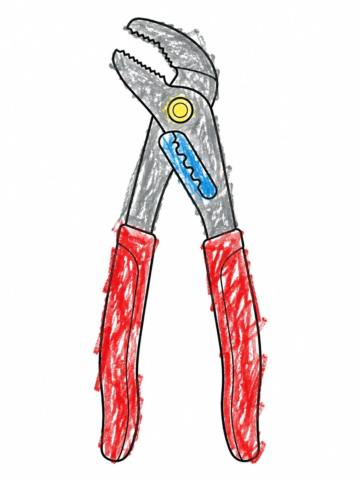 Colored example of the Water Pump Slip Joint Pliers coloring page