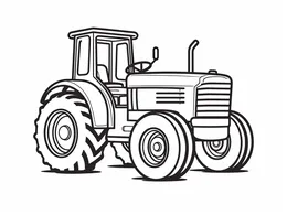 Tractor Coloring Book cover page