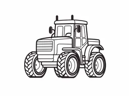 Sturdy Farm Tractor With Large Tires