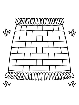 Free printable Traditional Kwanzaa Mkeka Mat coloring page