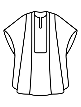 Free printable Traditional Nigerian Agbada Robe coloring page