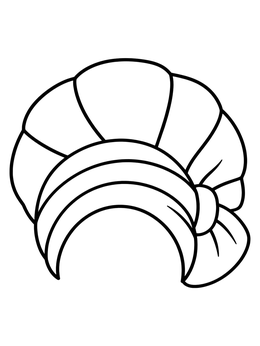 Free printable Traditional Nigerian Gele Headtie coloring page