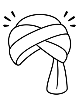 Free printable Traditional Omani Mussar Turban coloring page