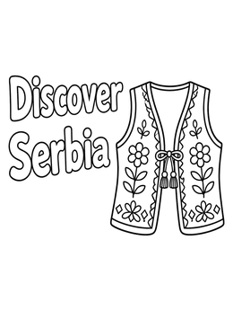 Free printable Traditional Serbian Folk Vest coloring page